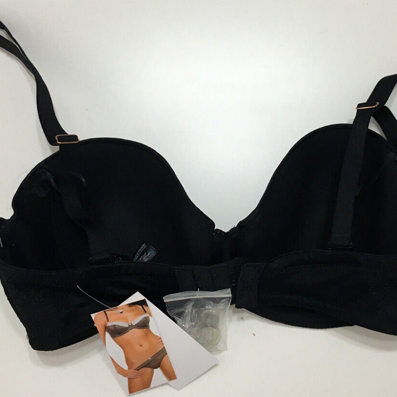 NWD INC Multi-Way Strapless Bra, Black 36D