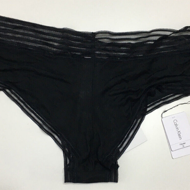 NWD Calvin Klein Ultra Soft Modal Striped-Waist Hipster Underwear Black XL