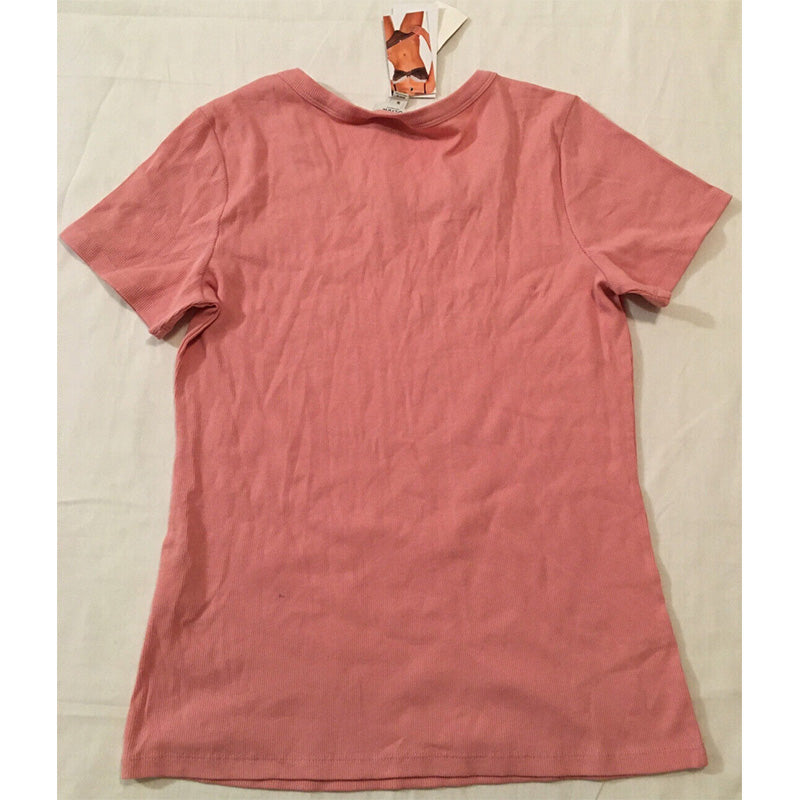 NWD Jenni Ribbed-Knit Pajama T-Shirt Pink M
