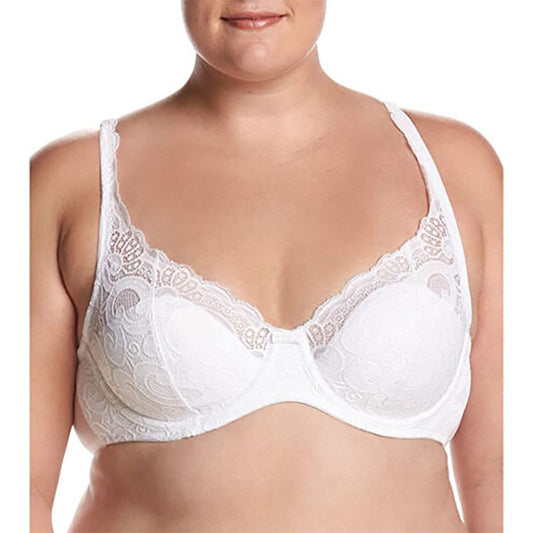 NWD Playtex Women's Love My Curves Thin Foam W/Lace Underwire White 40C