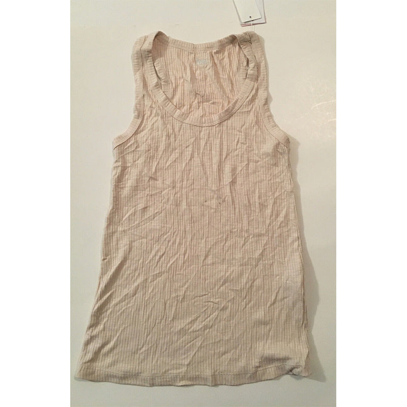 NWD Jenni Basic Solid Ribbed Tank Top Nude XS
