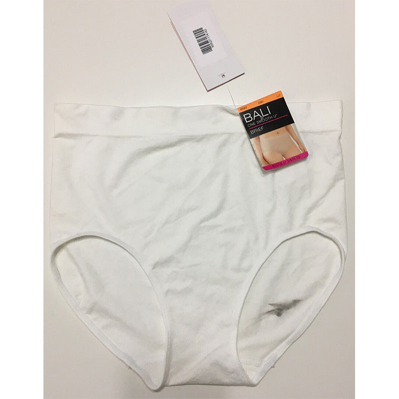 NWD Bali Women's Seamless Panties, Smoothing Brief Underwear for Women White L