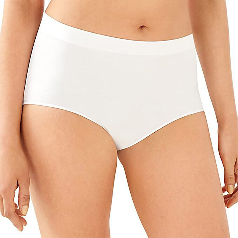 NWD Bali Women's Seamless Panties, Smoothing Brief Underwear for Women White L