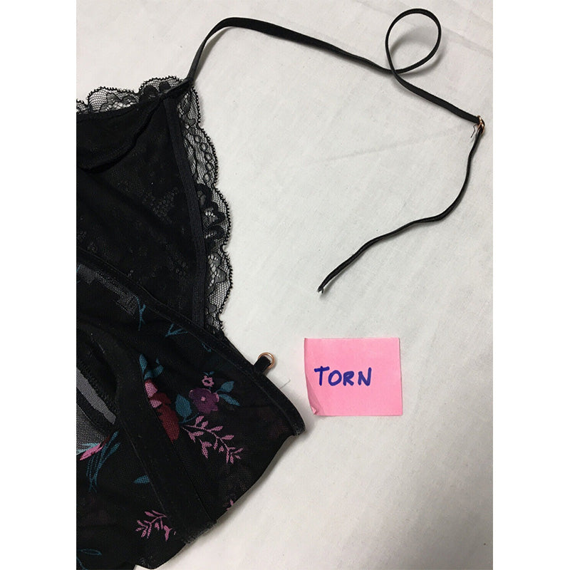 NWD INC Lace Mesh Velvet Multicolor L