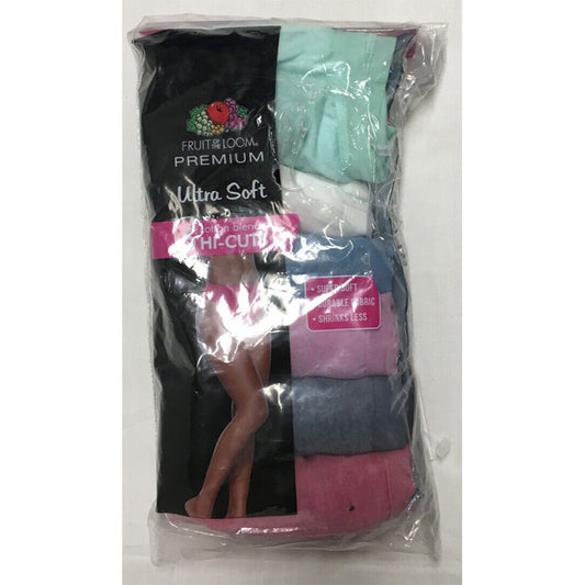 NWD Fruit of The Loom Premium 6-Pk. Brief Hi-Cut Multicolor 6