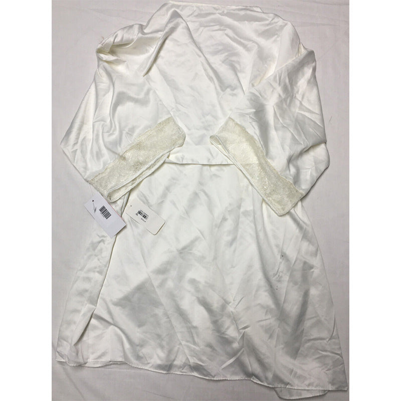 NWD Flora by Flora Nikrooz Lace-Trim Wrap Robe White L/XL