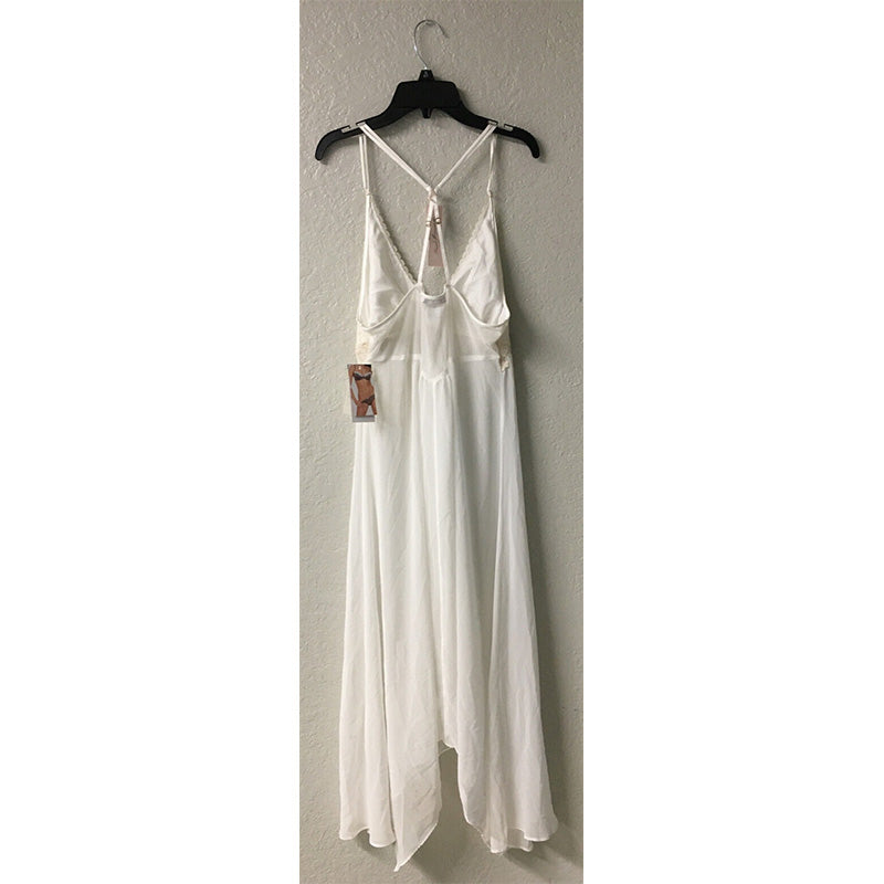 NWD Linea Donatella Keepsake Lace-Trim Nightgown Ivory L