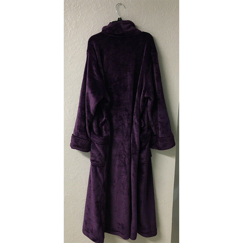 NWD Charter Club Women's Plush Long Robe Purple XXL