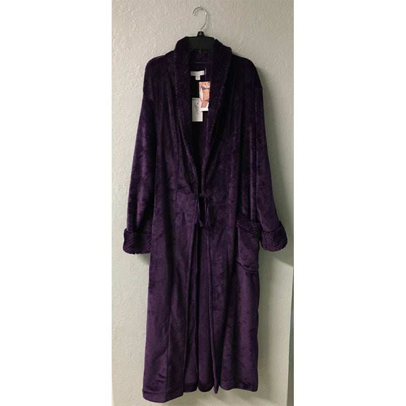 NWD Charter Club Women's Plush Long Robe Purple XXL