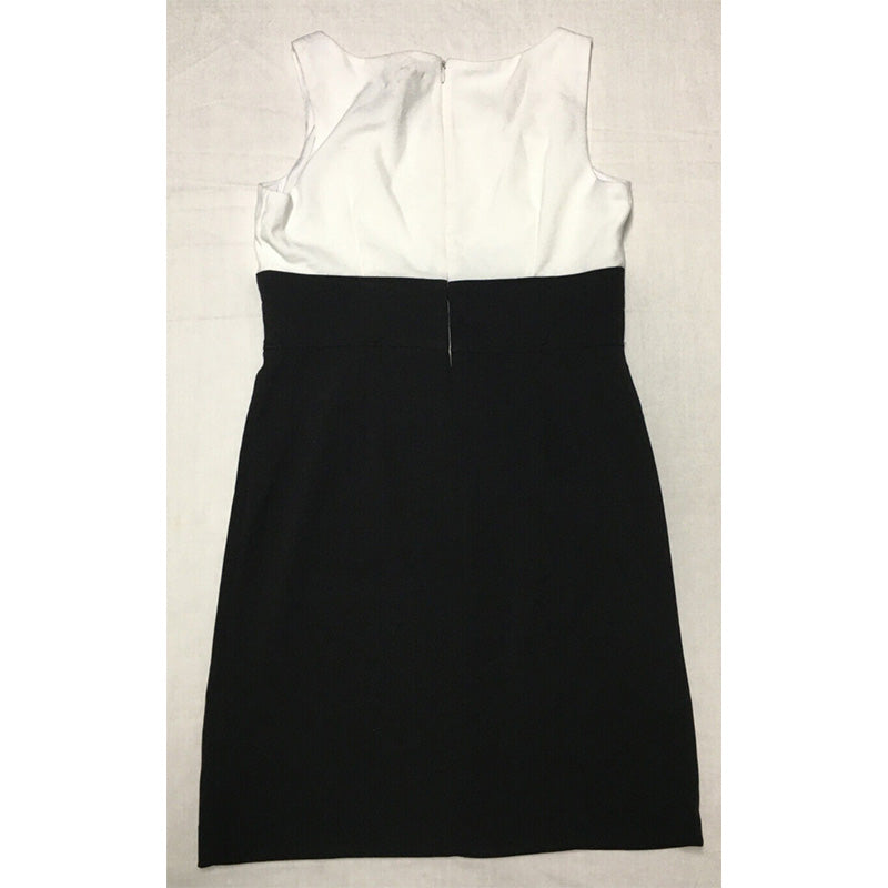 NWD S.L. Fashion Store Rverse Collar Chiffon Dress Black And White 8