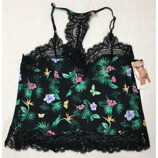 INC Lace-Trim Satin Cami Multicolor S