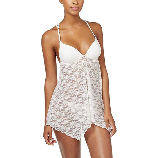 Linea Donatella Lace Baby Doll Chemise White M