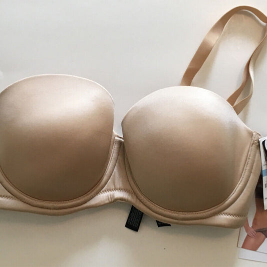 INC Strapless Bra Underwire Beige 36C
