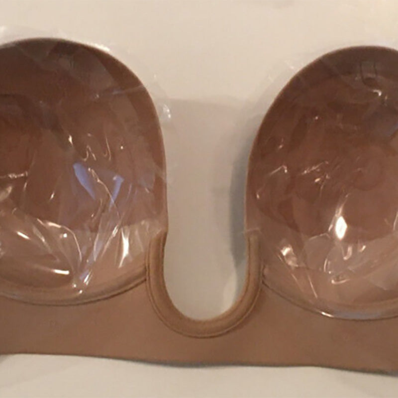 Fashion Forms Plunge Backless Strapless Bra Beige D