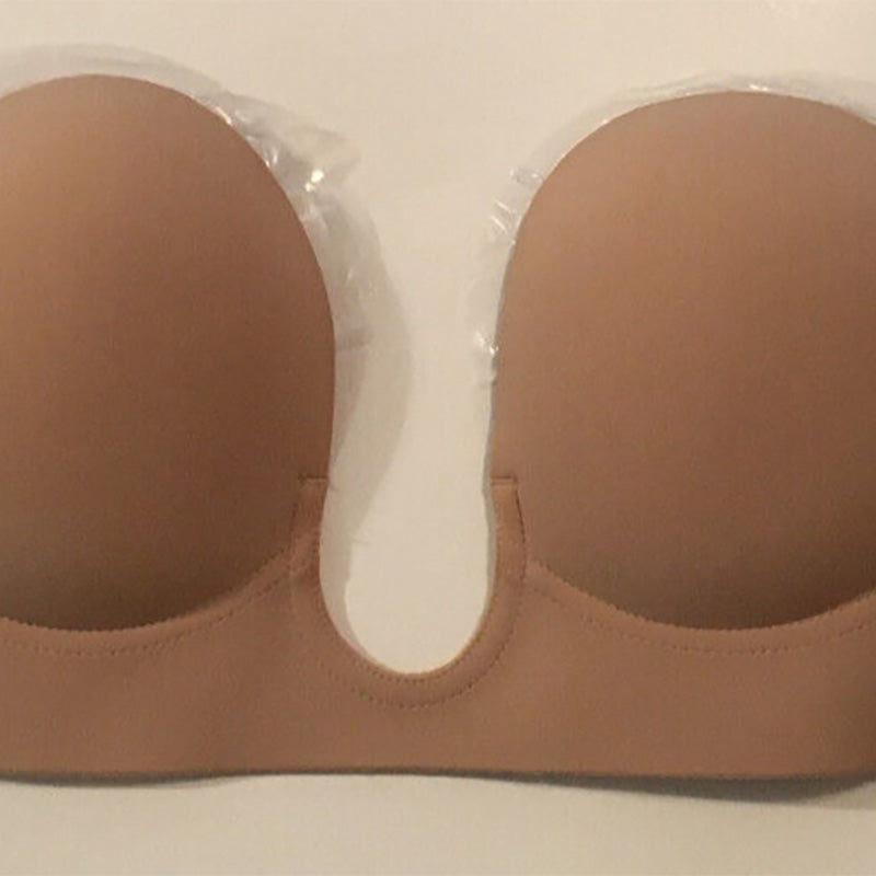Fashion Forms Plunge Backless Strapless Bra Beige D