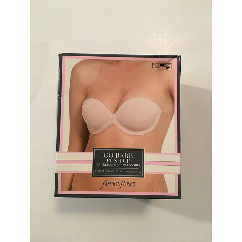 Fashion Forms Go Bare Backless Strapless Bra Black A