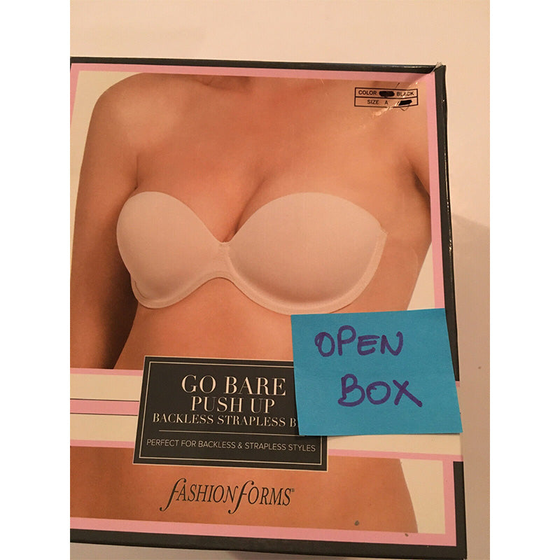 Fashion Forms Go Bare Backless Strapless Bra Black A