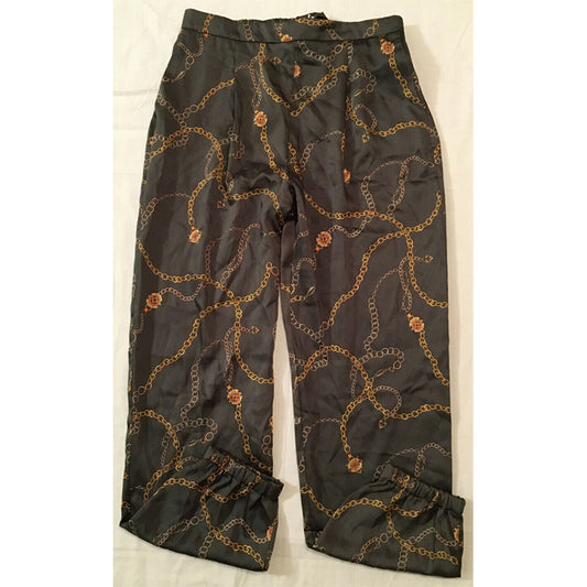 NWD Mango Satin-Finish Pants with Pleat Detail Black M