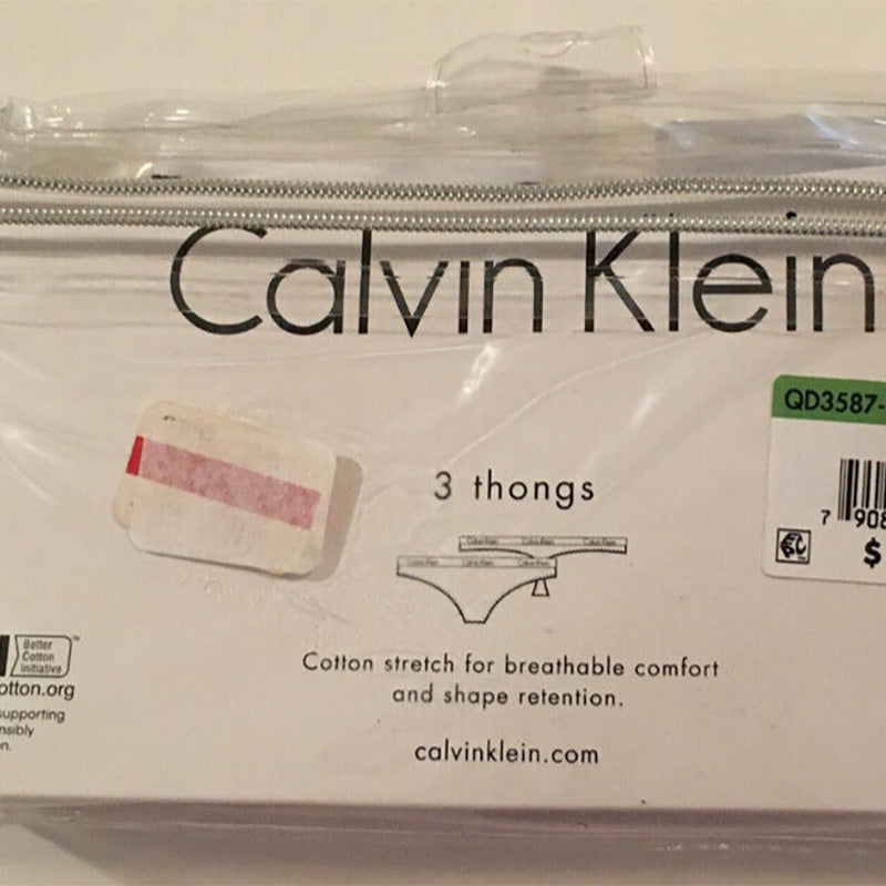NWD Calvin Klein Carousel Logo Cotton Thong Multipack Panty Multicolor L