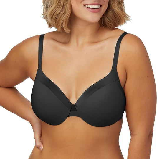 MAIDENFORM Comfort Devotion Underwire Bra, Convertible T-shirt BLACK 34D