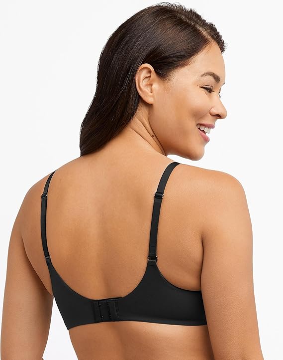 BALI Lace Underwire One Smooth U Comfort Stretch Convertible Bra BLACK 42D