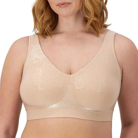 BALI Wireless Bra Comfort Revolution Seamless T-Shirt ALMOND 3XL