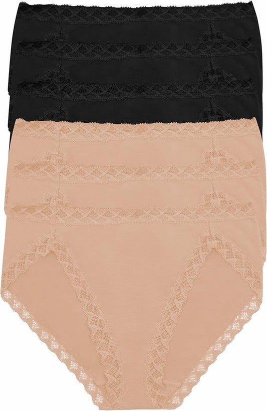 NATORI Bliss French Cut 6-Pack BLACK/BEIGE XXL