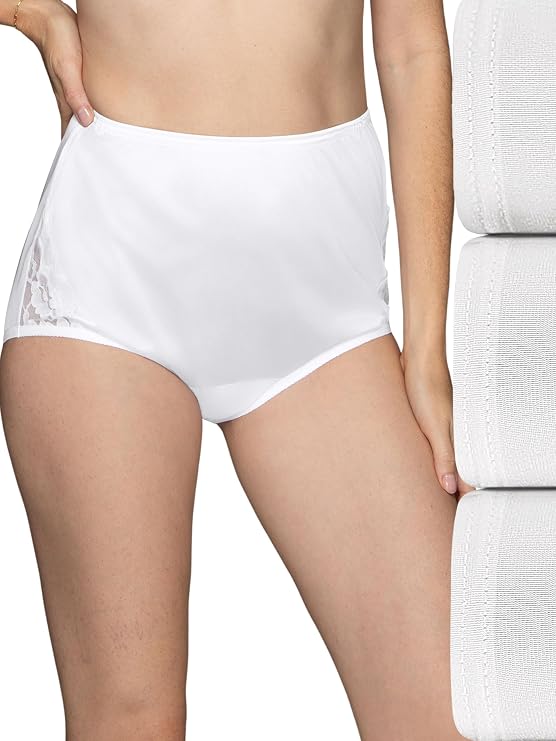 VANITY FAIR High Waisted Underwear 3 Pack STAR WHITE 2XL