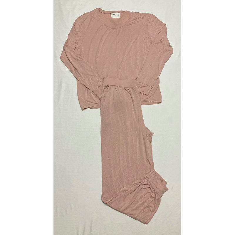 Pure Fiber 2pc Loungewear Jogger Set Nude L