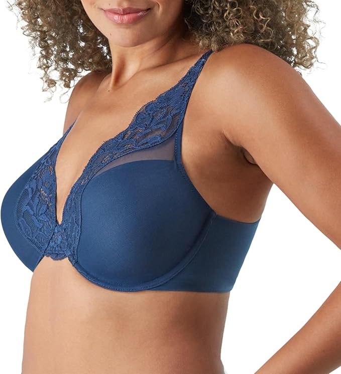 BALI Lace Underwire Bra, One Smooth U Comfort Stretch Full-Coverage NAVY 38D