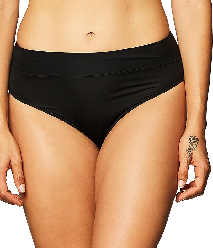 WARNER'S Hi-Cut Brief Panty Underwear BLACK L