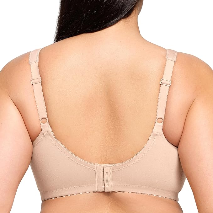 GLAMORISE MagicLift Cotton Support Bra Wirefree CAFÉ 36C
