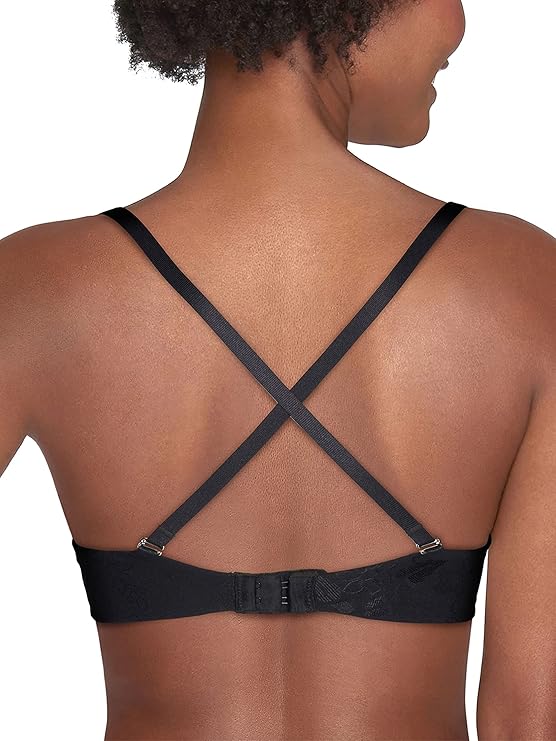 VANITY FAIR Push Up Bra Adds Up to One Full Cup Size Underwire BLACK 38C