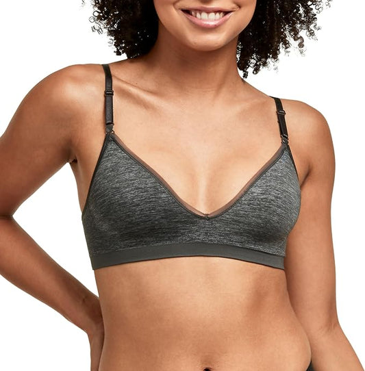 HANES Wireless T-shirt Bra Convertible Smoothing GREY XL