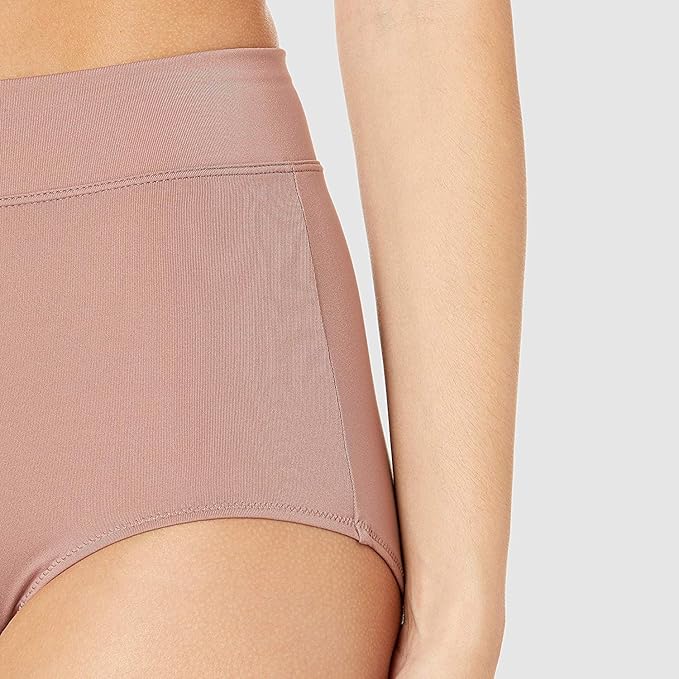 WARNER'S No Pinching No Problems Hi Cut Brief Panty MOCHA 3XL
