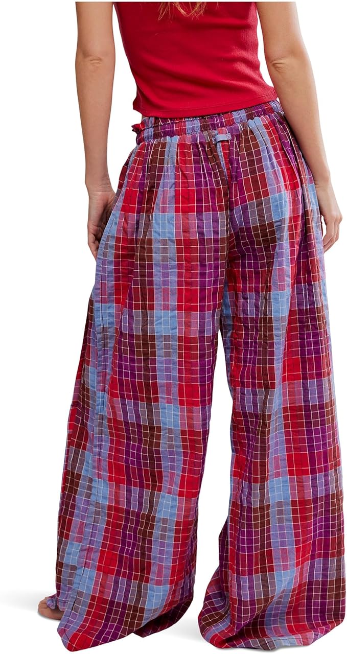 FREE PEOPLE Find The Time Lounge Pant MAROON COMBO M