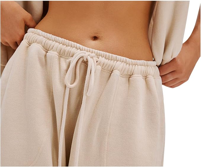 FREE PEOPLE Slow It Down Joggers LIGHT SAND M