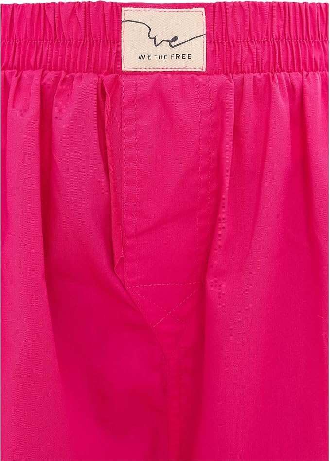 FREE PEOPLE Day to Day Solid Boxers PINK PEACOCK M