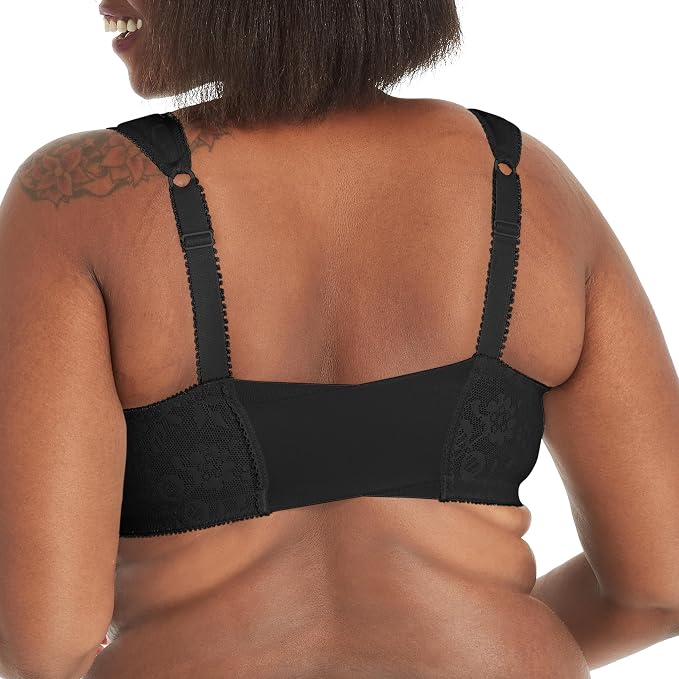 PLAYTEX 18 Hour Front-Close Wireless Bra BLACK 38DD