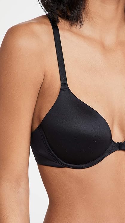 B.TEMPT'D Lightly Padded Front Close Racerback T-Shirt Bra BLACK 34DDD