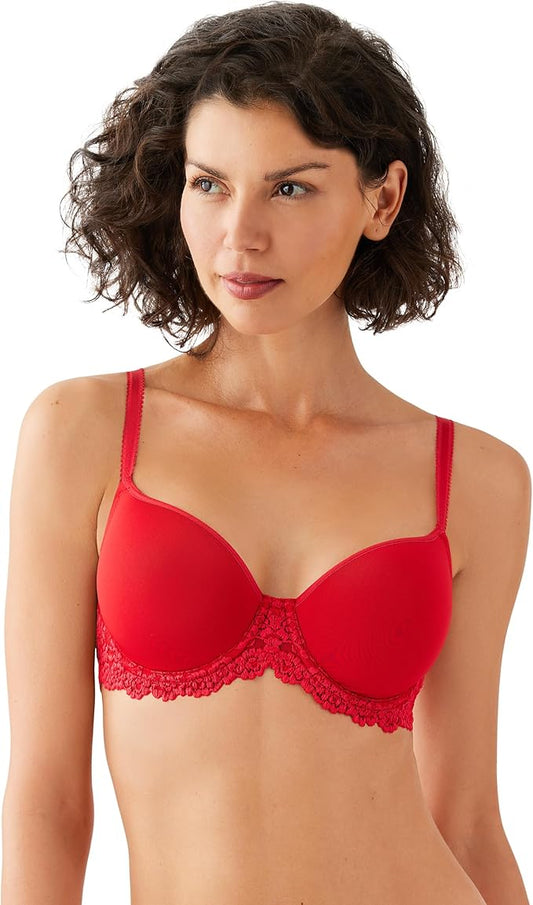 WACOAL Embrace Lace Lightly Padded Underwire Mid Coverage T-Shirt Bra RED 34C