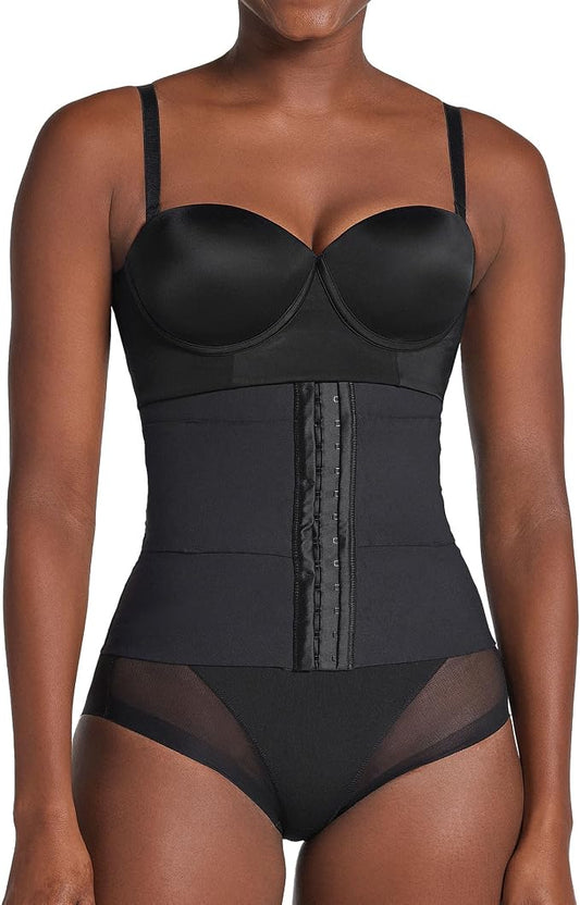 LEONISA Seamless Colombian Compression Waist Cincher BLACK M