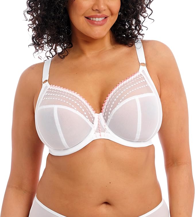 ELOMI Matilda Underwire Plunge Bra WHITE 42G
