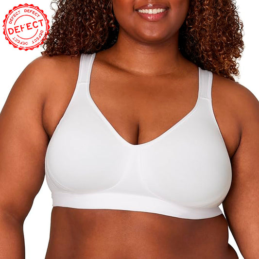 NWD PLAYTEX Wireless Bra, 18 Hour Plus-Size T-Shirt Bra WHITE 44D