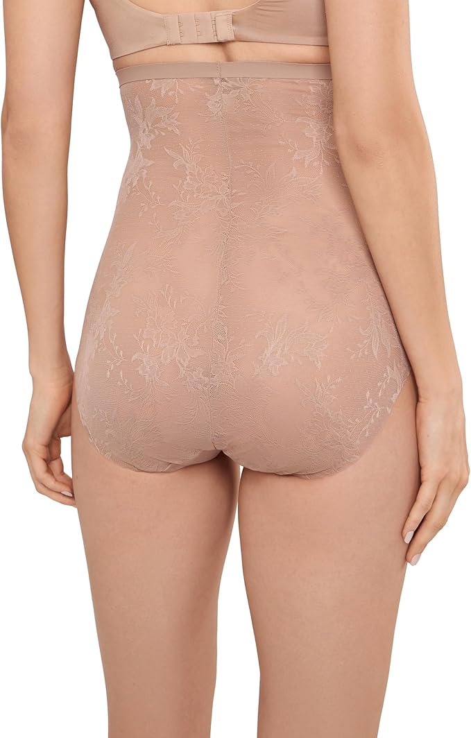 MIRACLESUIT Modern Romance Lace High-waist Brief STUCCO L
