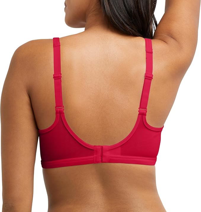 BALI One Smooth U Lace Minimizer Bra SCARLET BERRY 38C