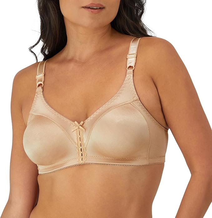 BALI Double Support Wireless Bra, Comfortsoft Full-coverage NUDE 34B