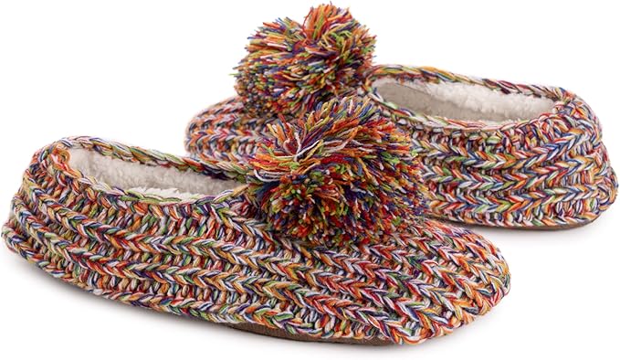 MIUK LUKS Ballerina Slippers RAINBOW S