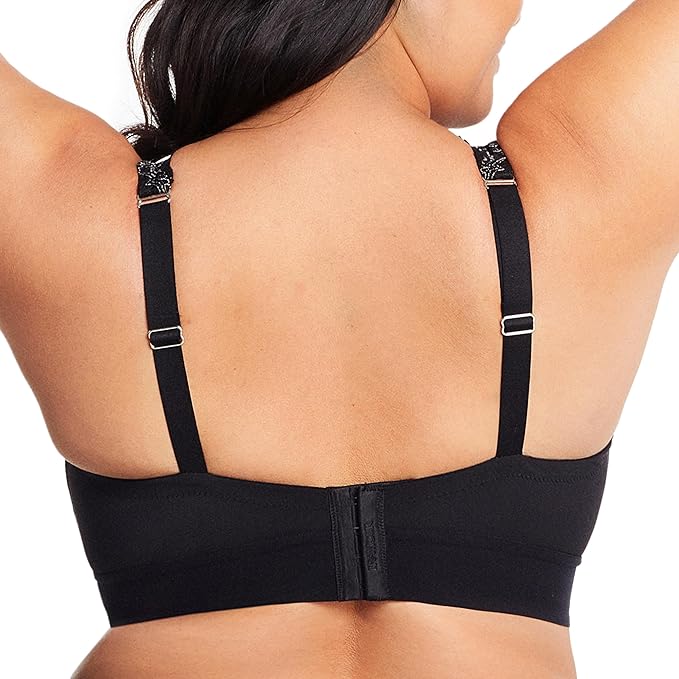 GLAMORISE Lace Plunge Bralette Wirefree BLACK 40DD