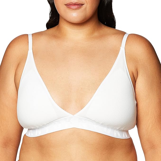 NWD DKNY Seamless Litewear Rib Bralette WHITE M